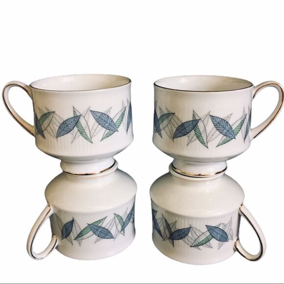 Trend by Royal Sta Fine Bone China England 4 Cups - Picture 1 of 8